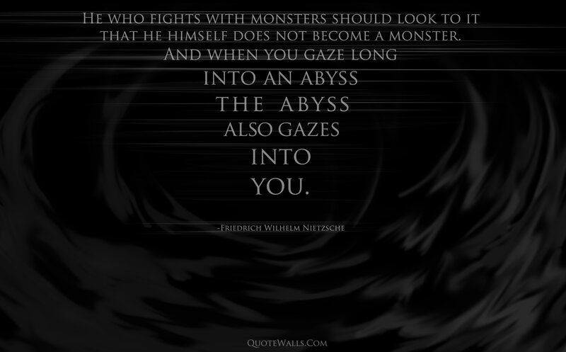 Nietzsche quote on abyss