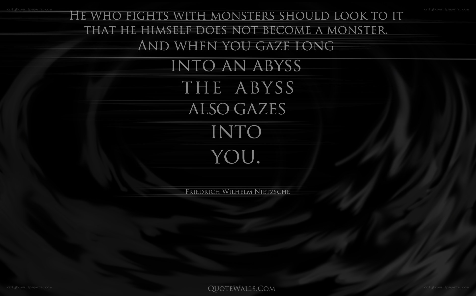 Nietzsche quote on abyss