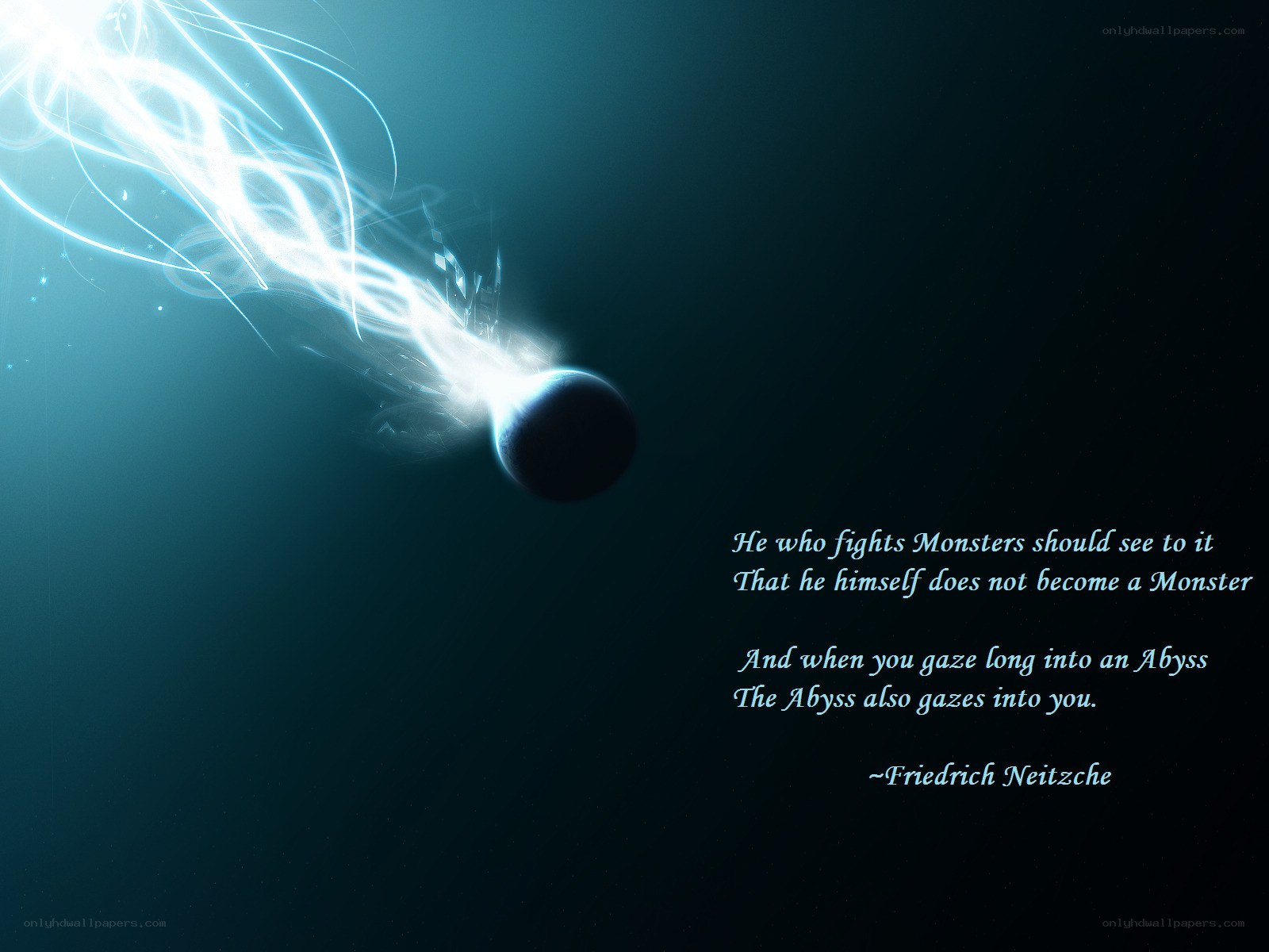 Nietzsche quote on abyss
