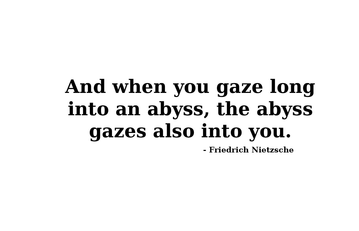 Nietzsche quote on abyss