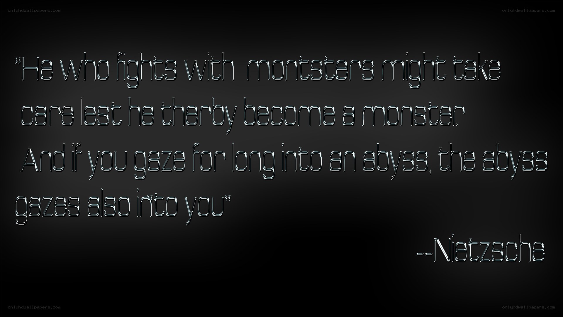 Nietzsche quote on monsters