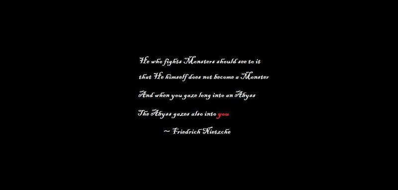 Nietzsche quote on monsters