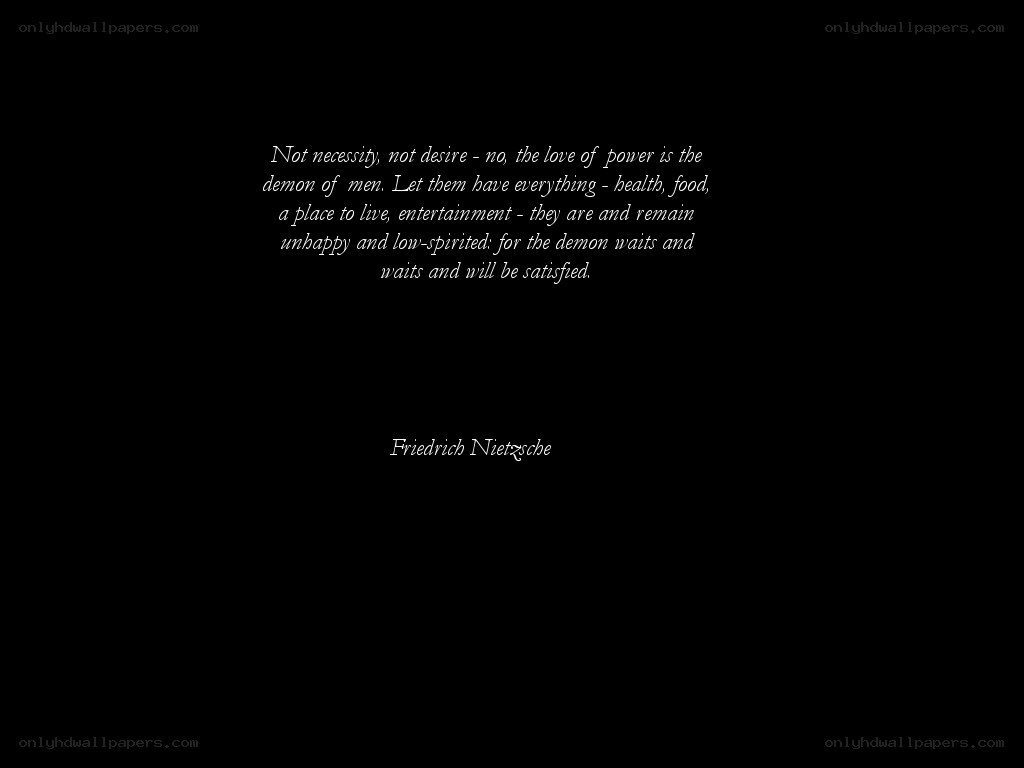 Nietzsche quote on power