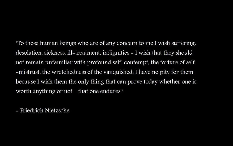 Nietzsche quote on suffering
