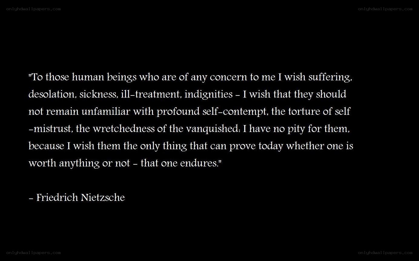 Nietzsche quote on suffering