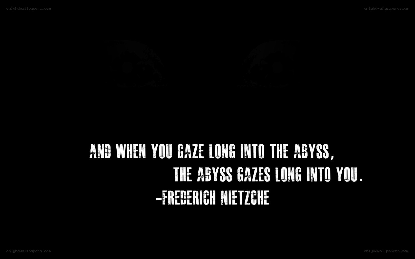 Nietzsche quote on the abyss