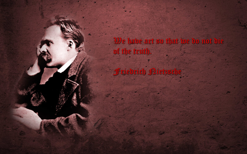 Nietzsche quote with portrait