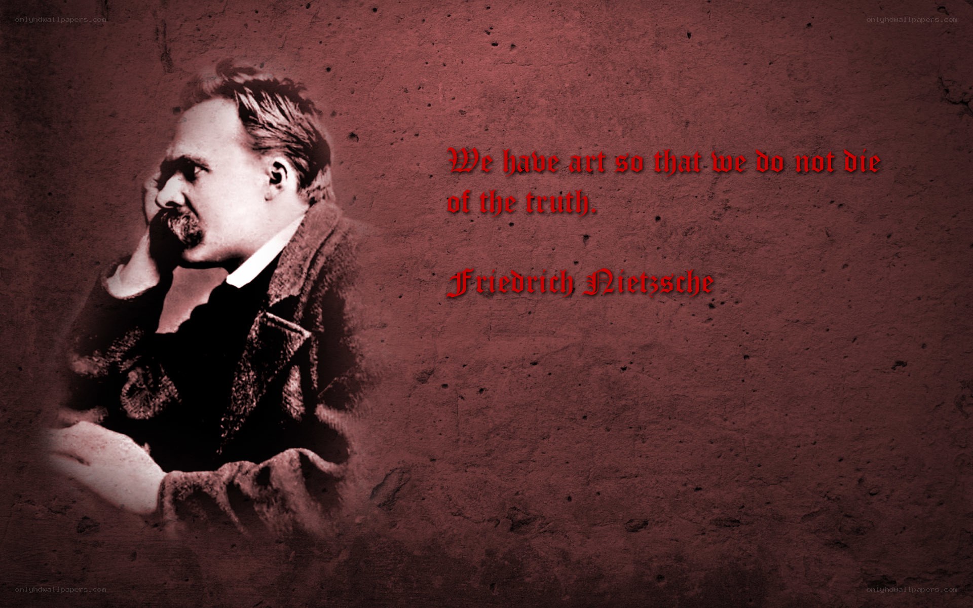 Nietzsche quote with portrait