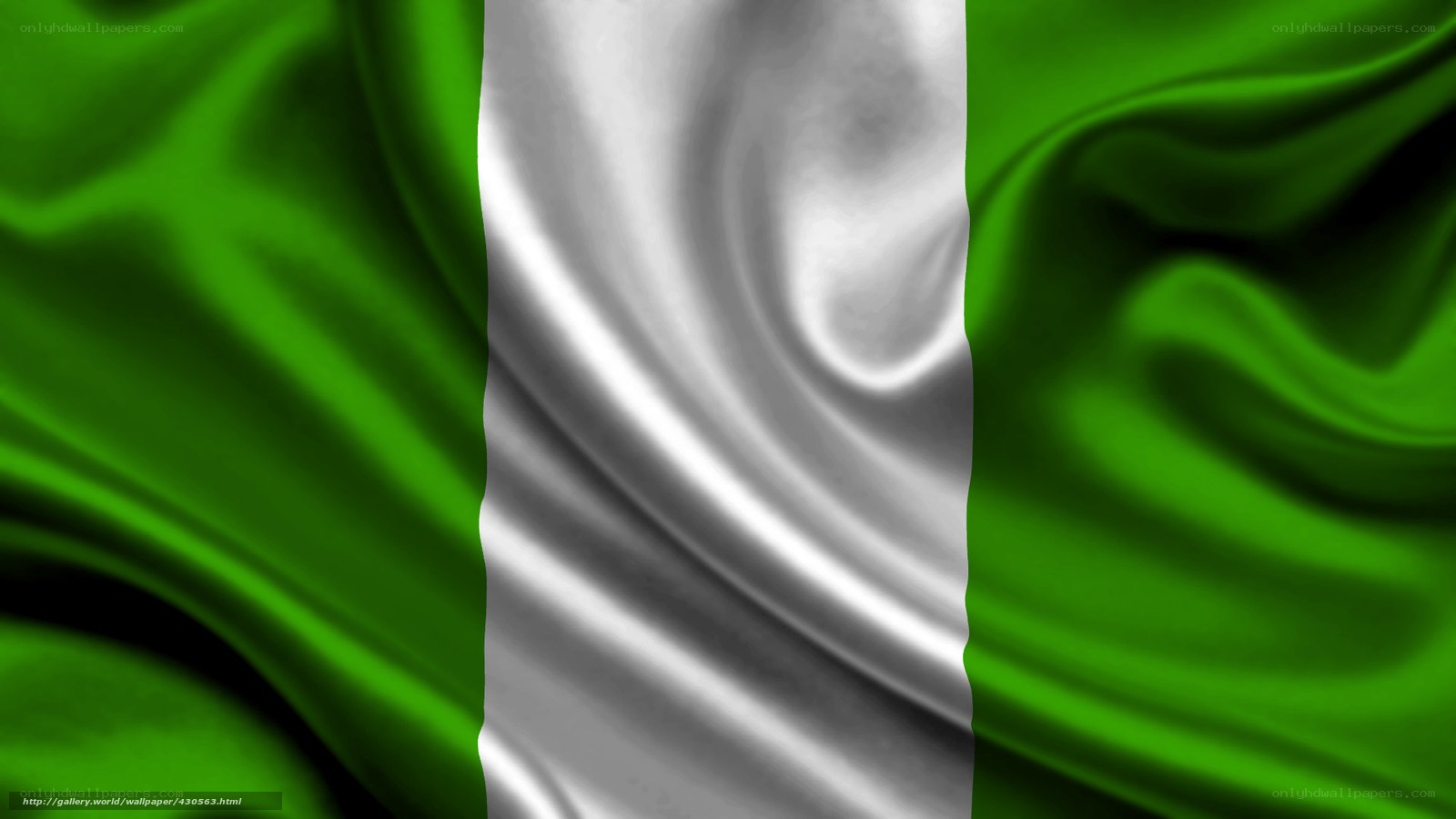 Nigeria flag waving