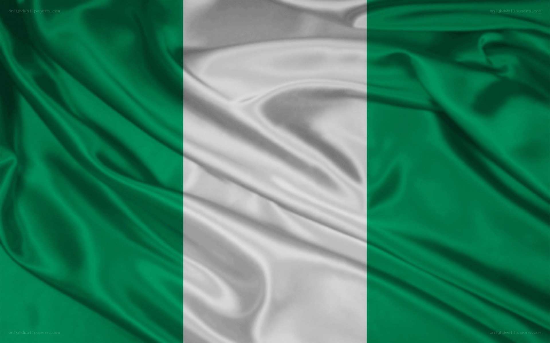 Nigerian flag waving