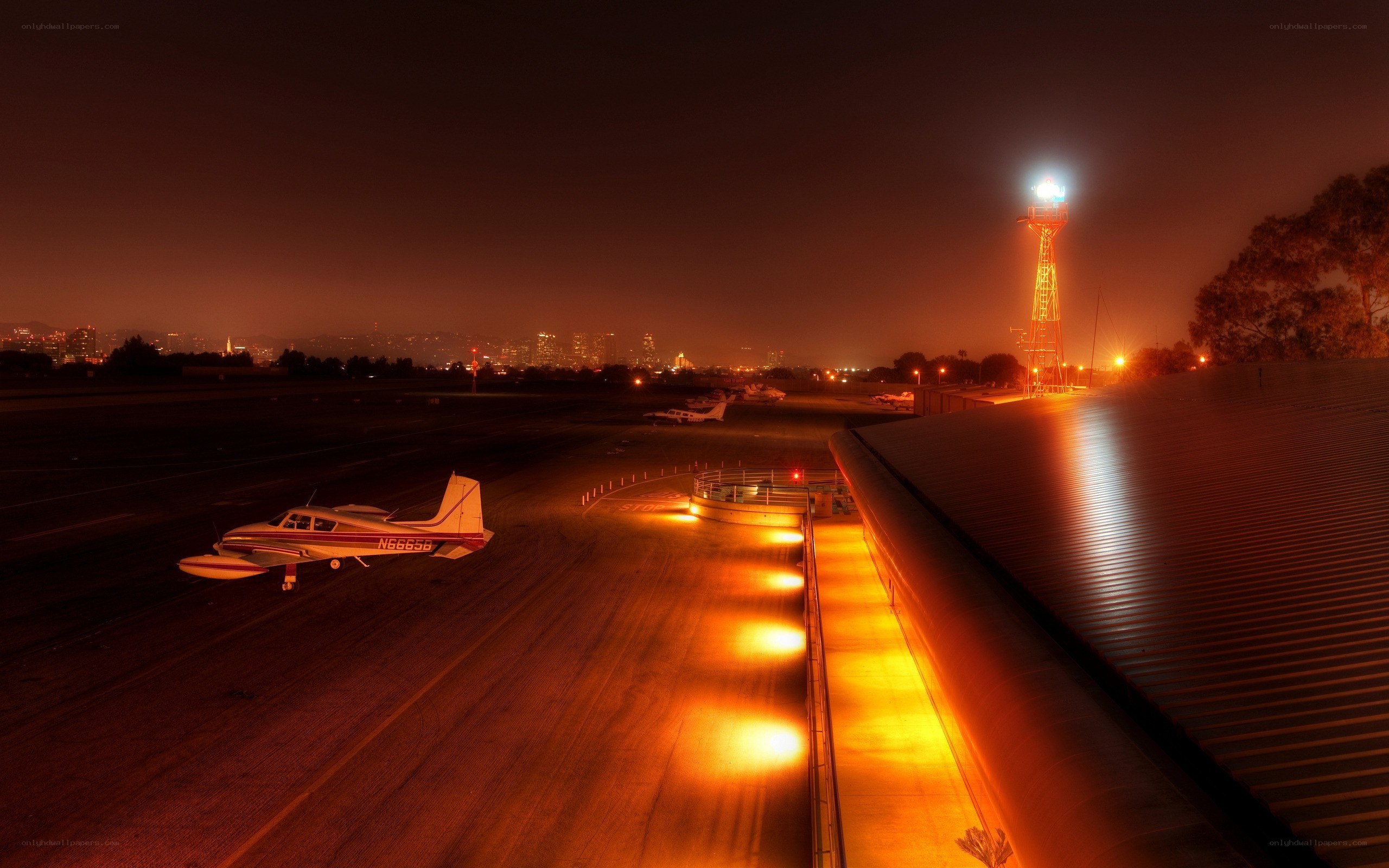 Night at the airport