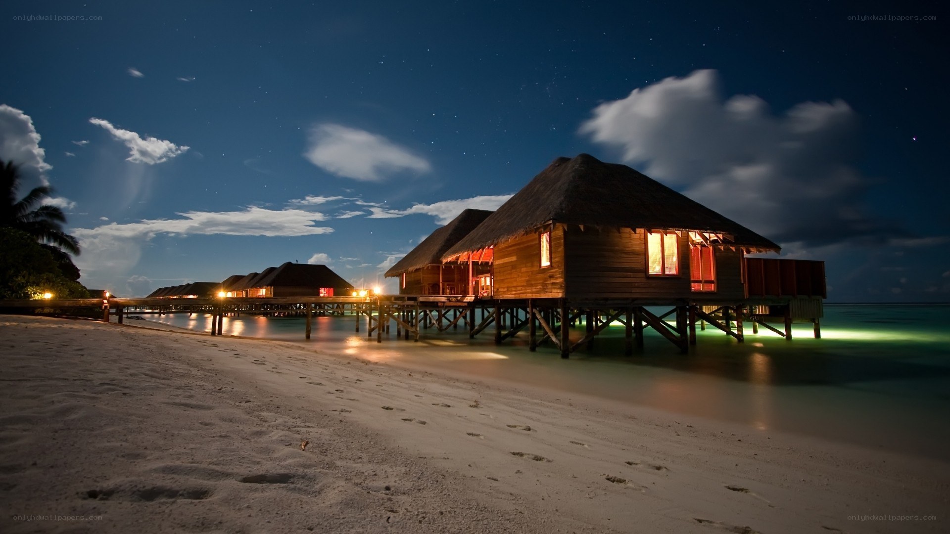 Night at the beach resort