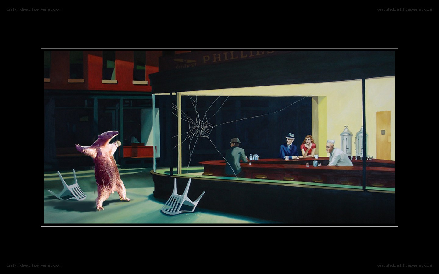 Night at the Diner with a Pig