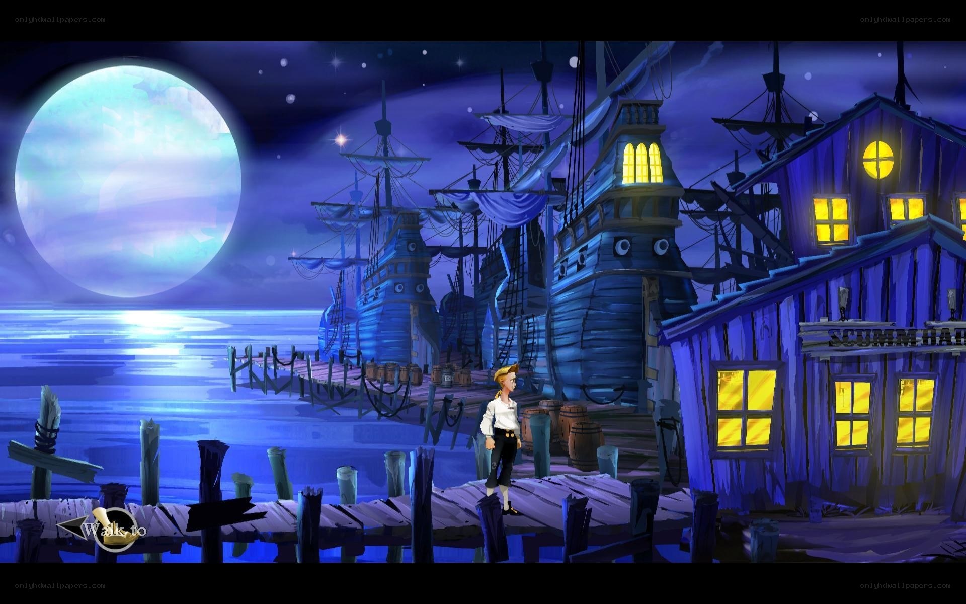 night at the pirate port