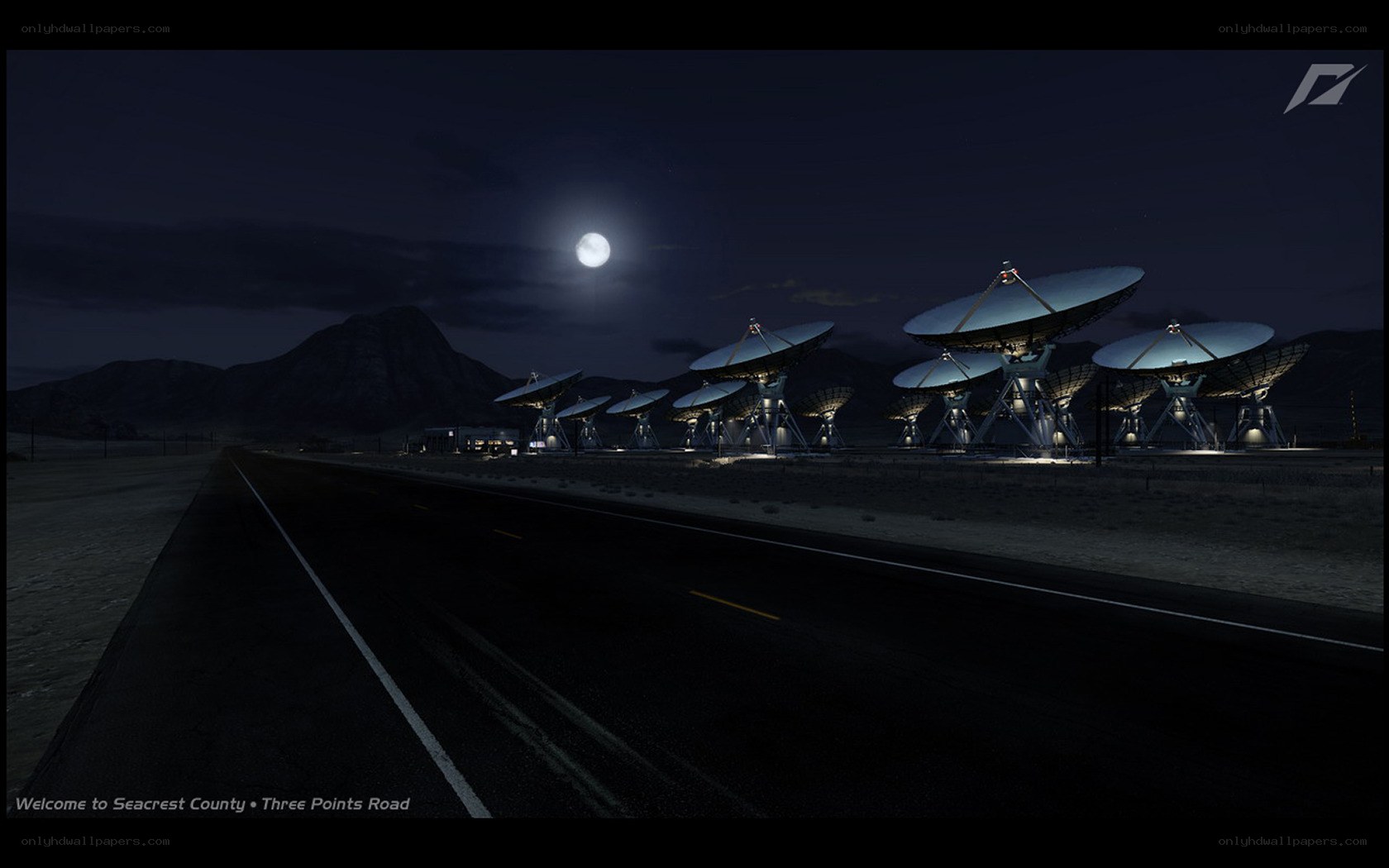 Night at the radio telescope array