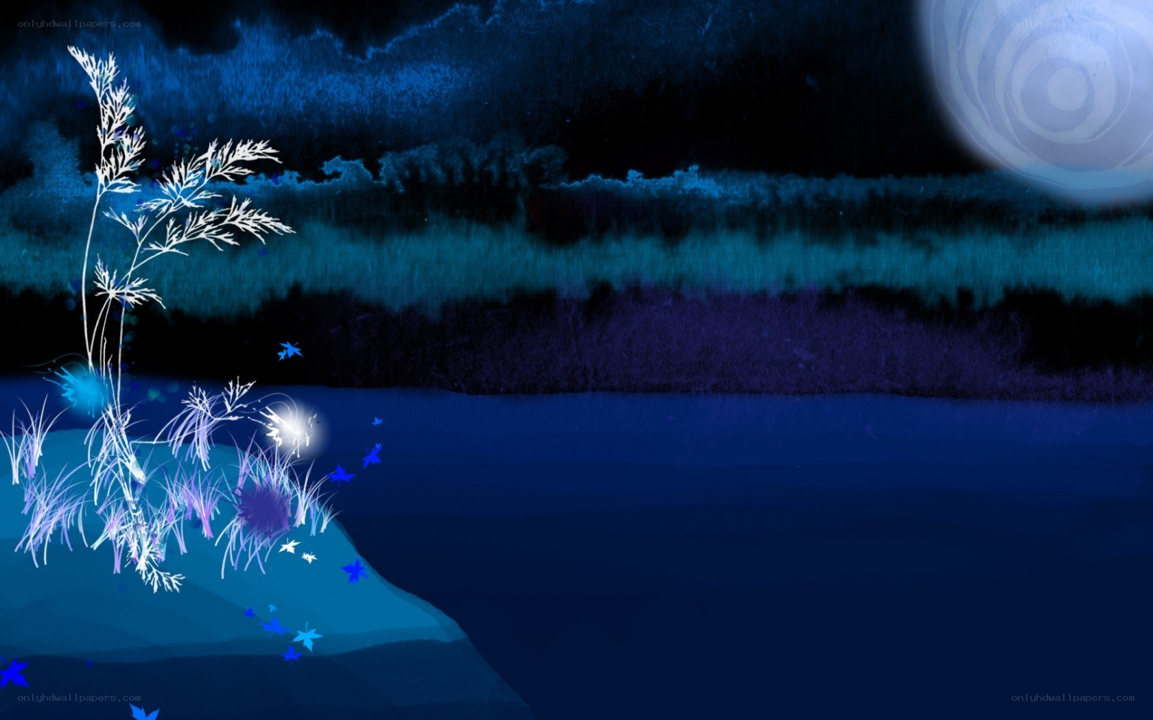 night by the water