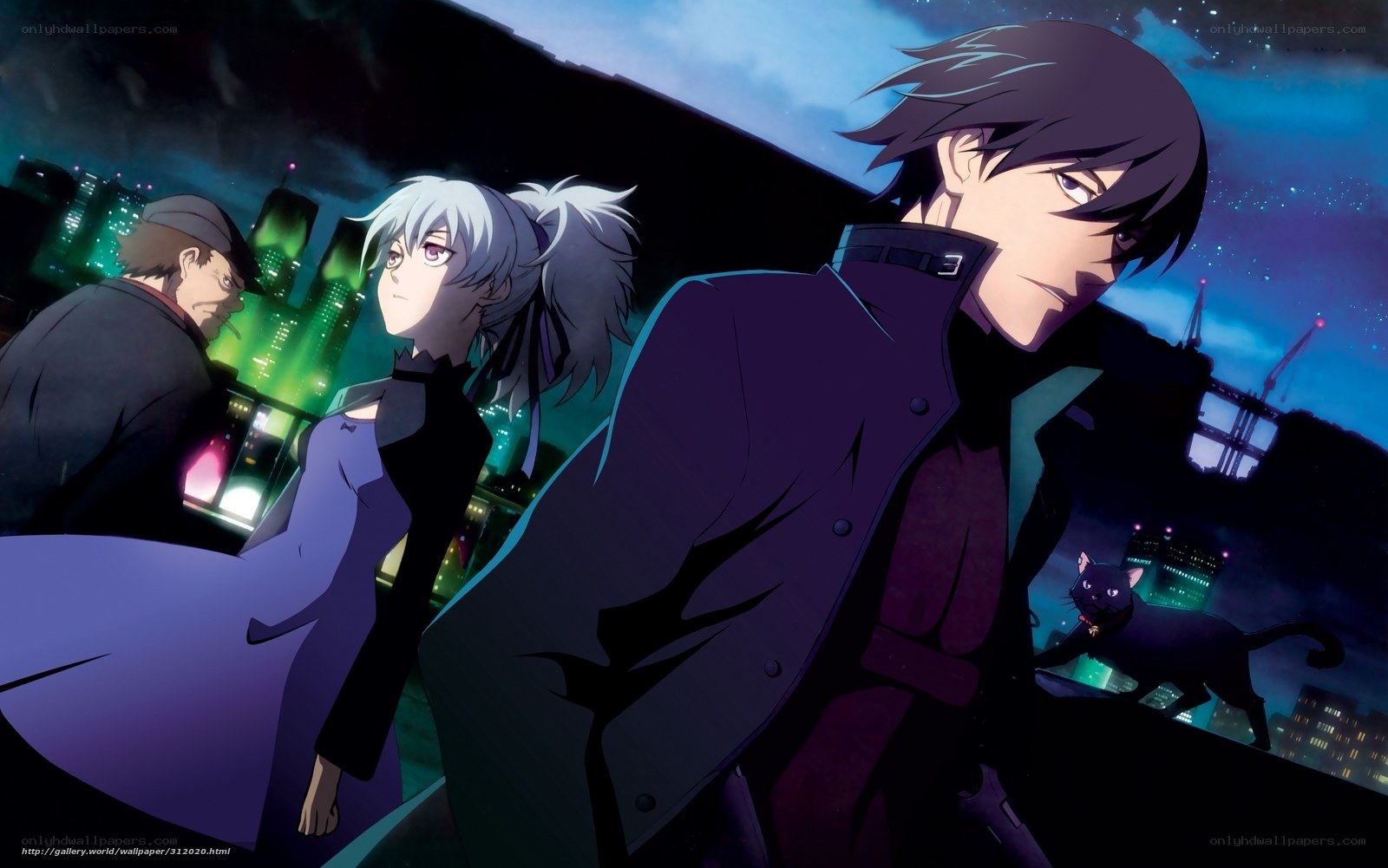 Night city anime scene