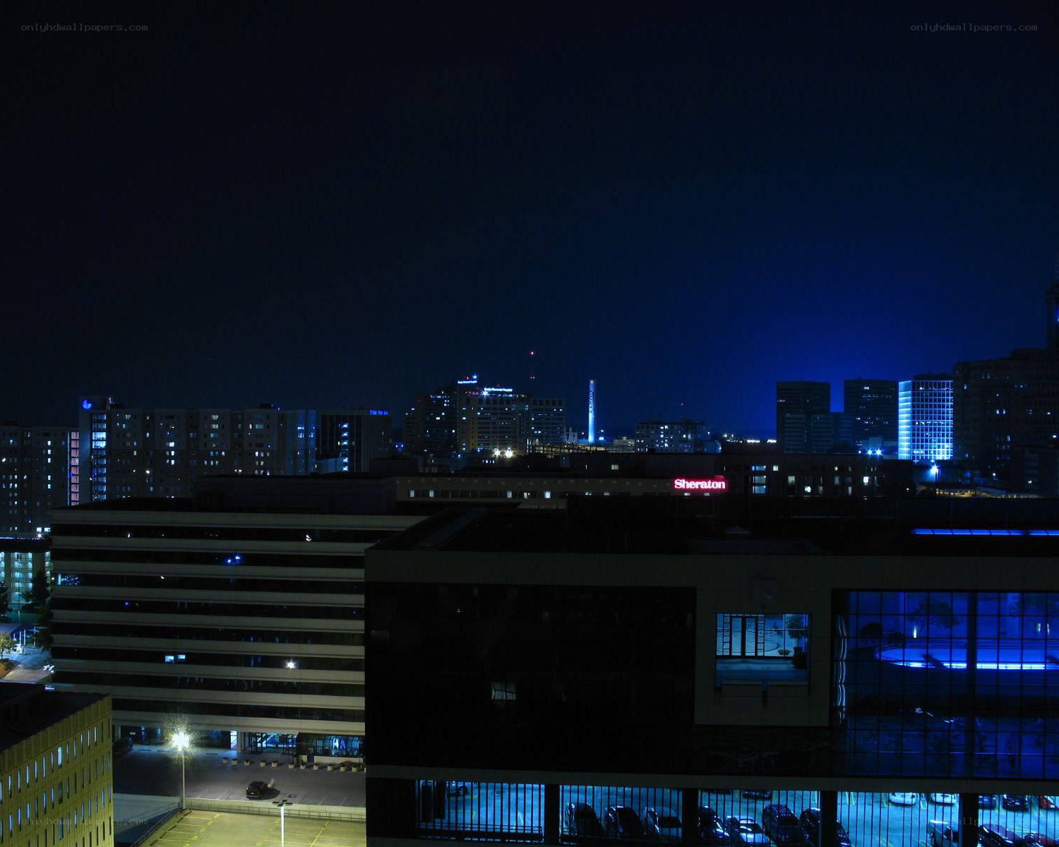 night city skyline view