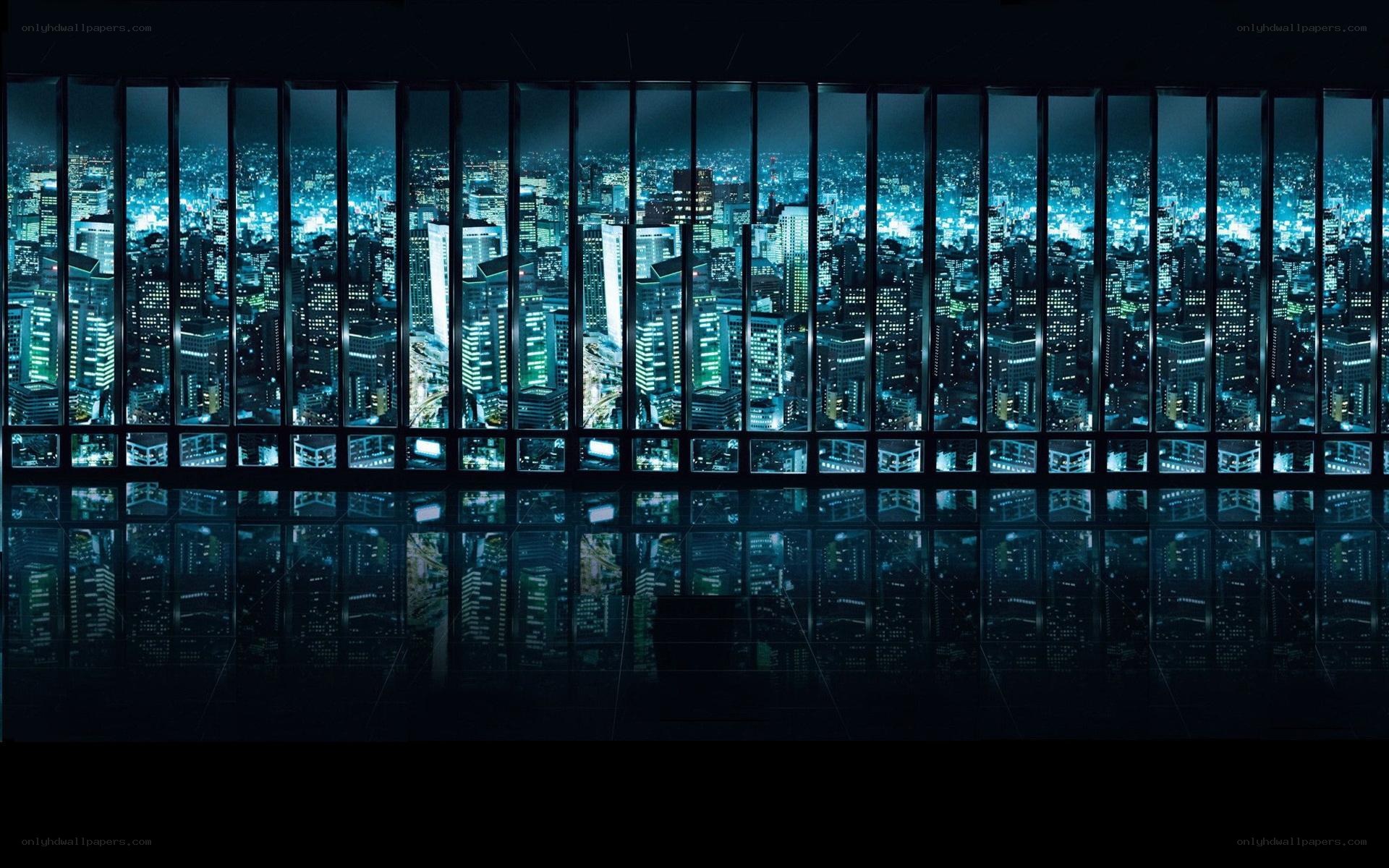 night city view from high floor