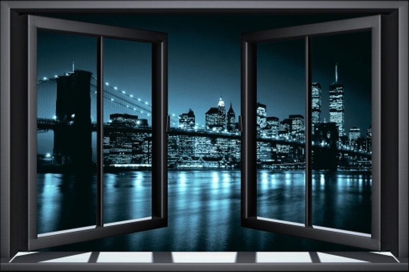 Night City View from Window