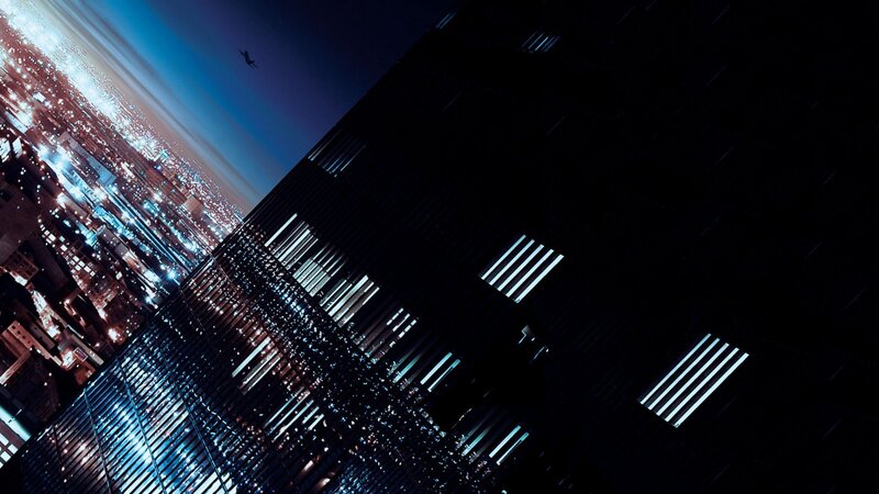 Night cityscape from skyscraper
