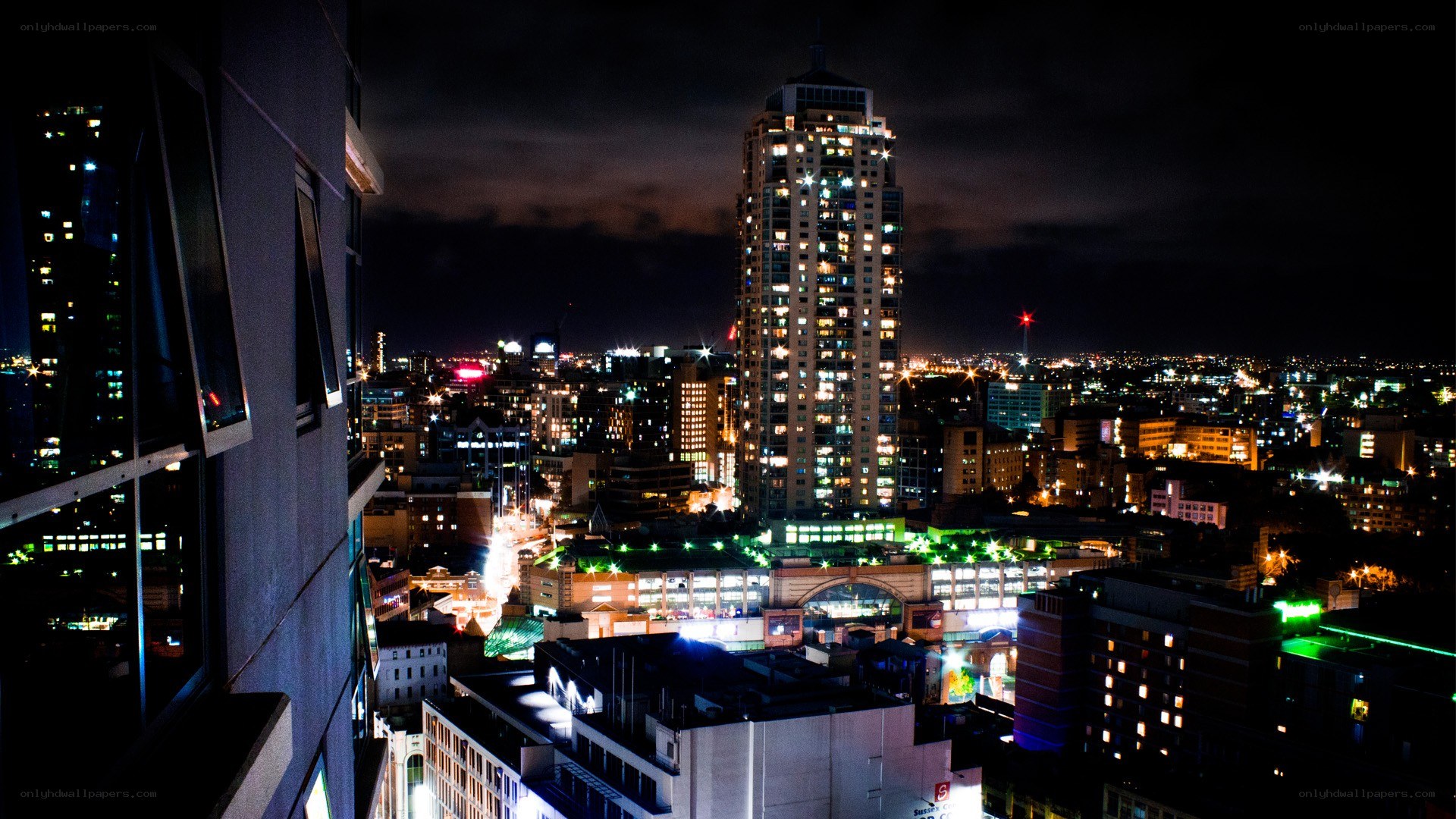 night cityscape view