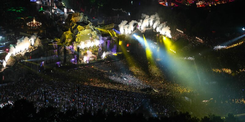 Night concert at festival