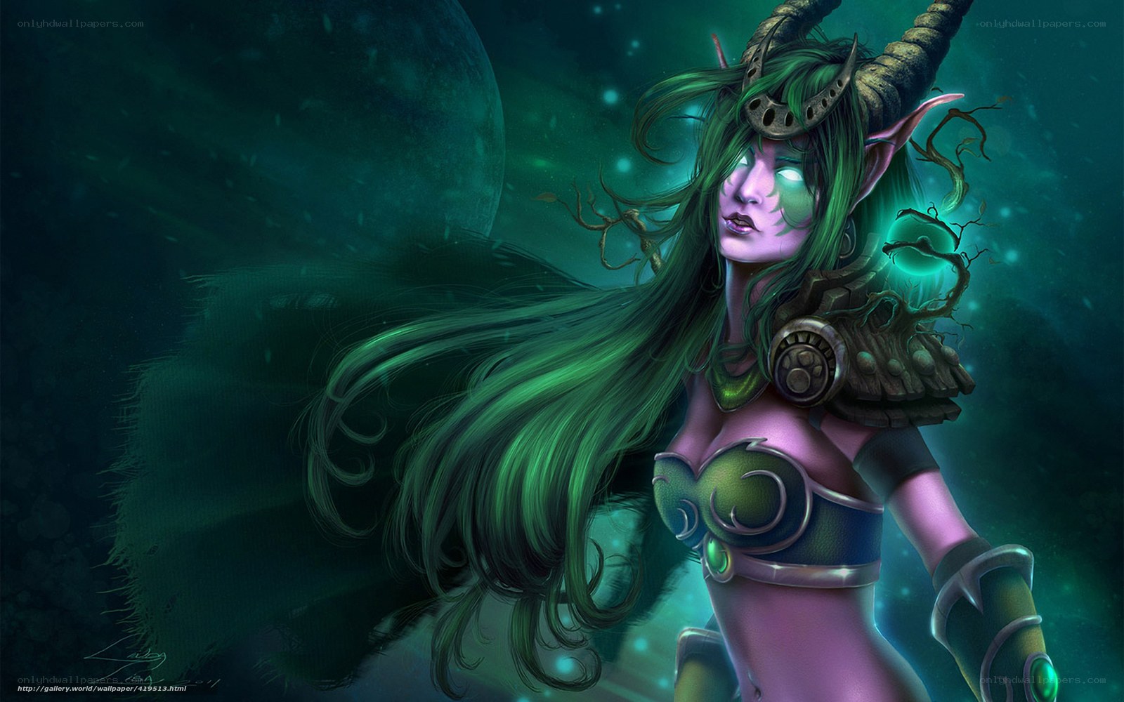 Night Elf Warrior in Moonlight