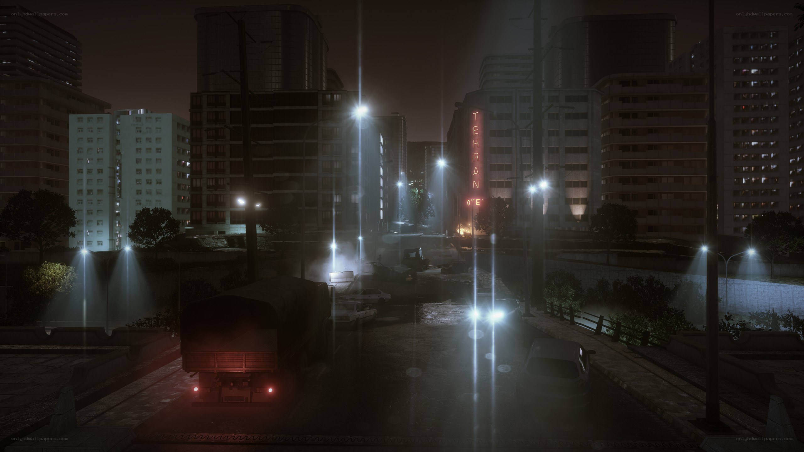 Night in Tehran city