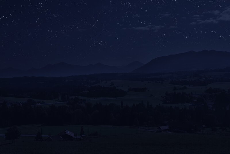 Night Landscape with Mountains