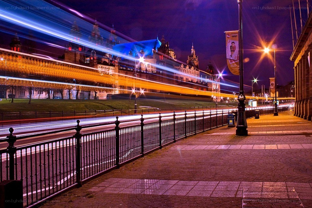 Night lights in Glasgow