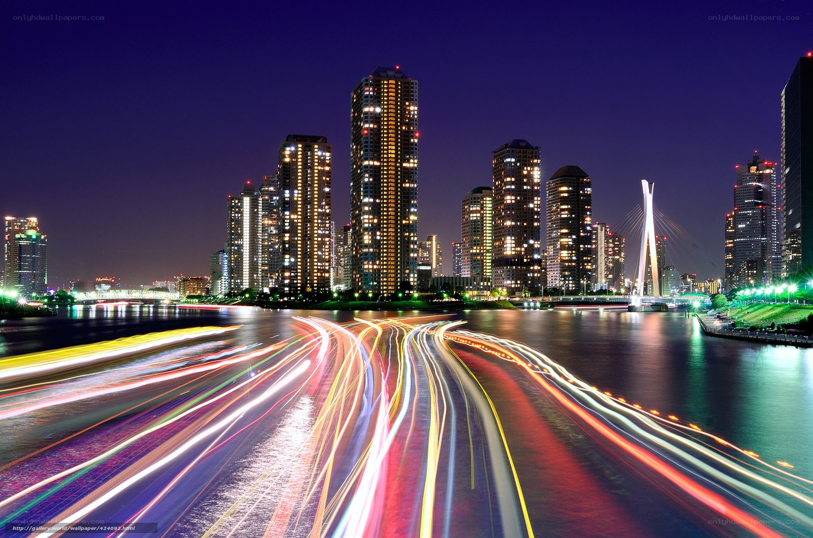 Night lights of a city