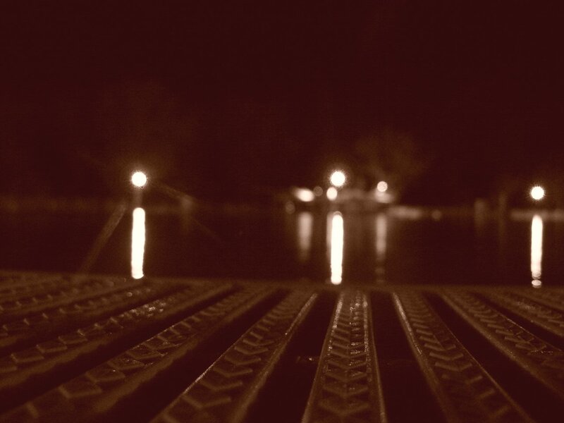 Night lights on a dock