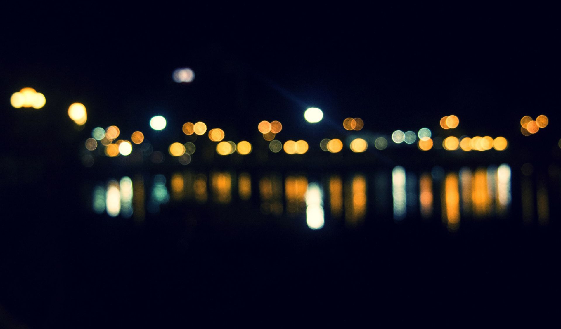 night lights on water