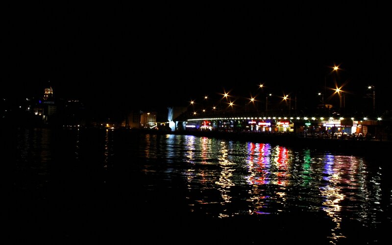 night lights on water