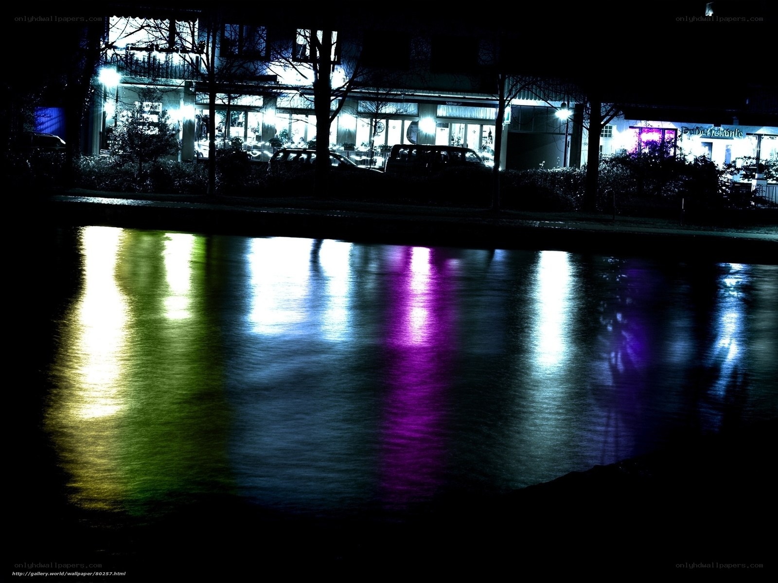 night lights on water
