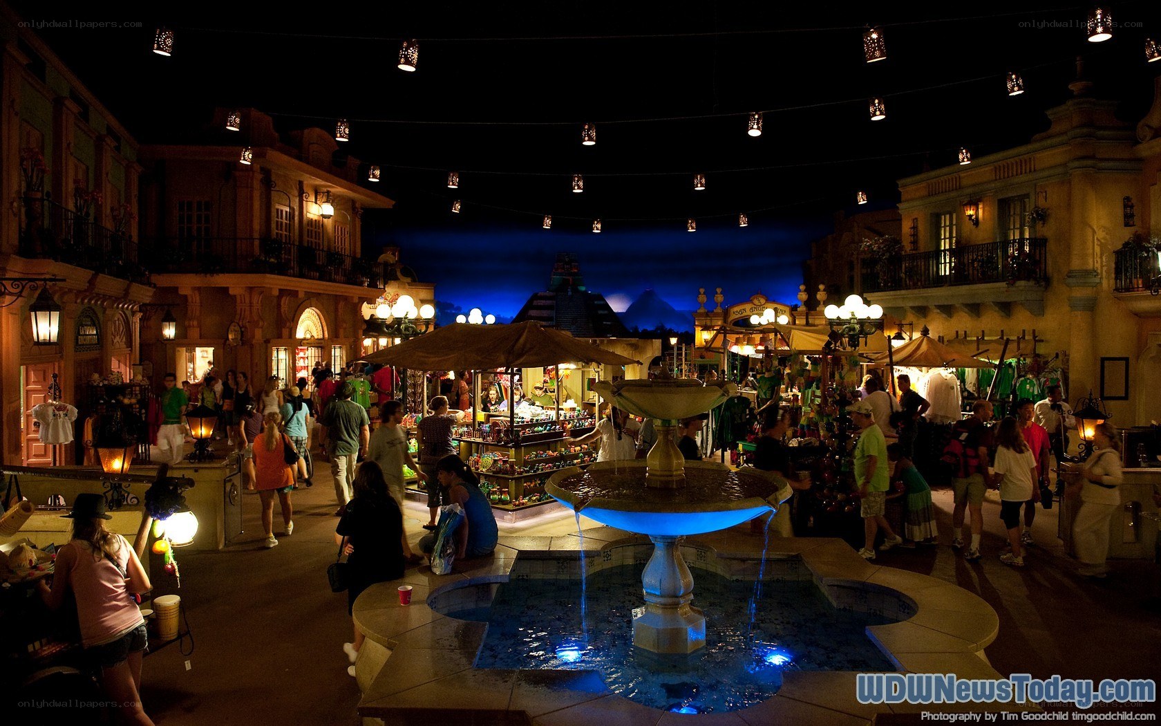 Night market at a theme park