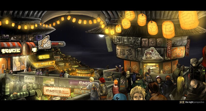 night market scene