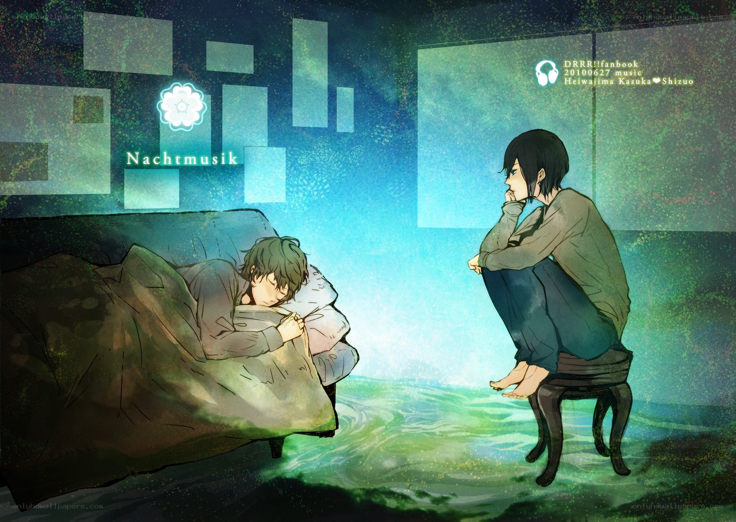 Night music anime scene