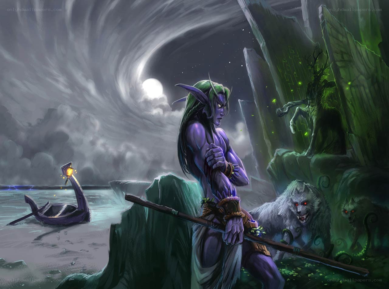 Night on the shore