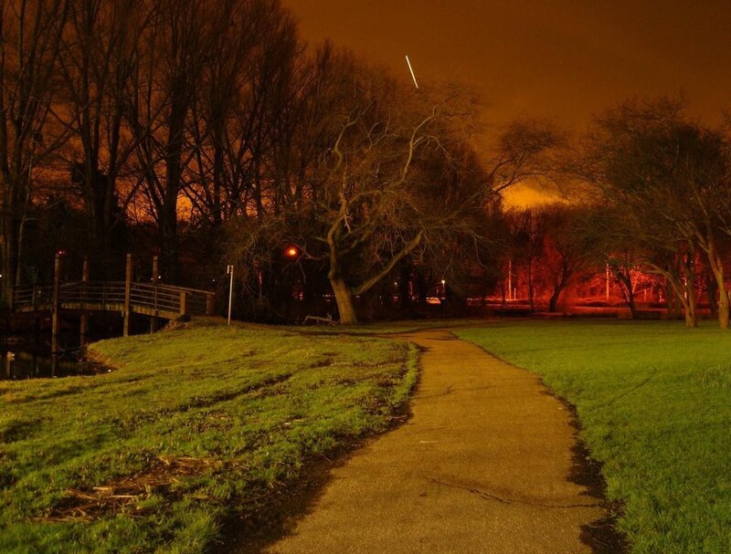 Night path in a park