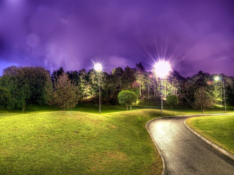 Night path in a park