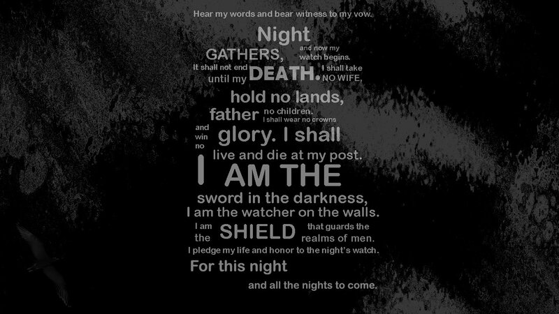 Night's Watch Oath — Black