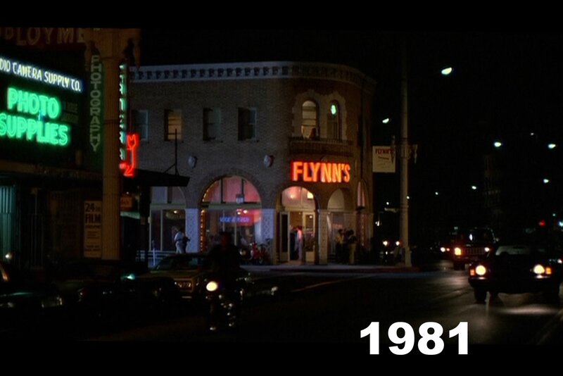 night scene at flynn's bar