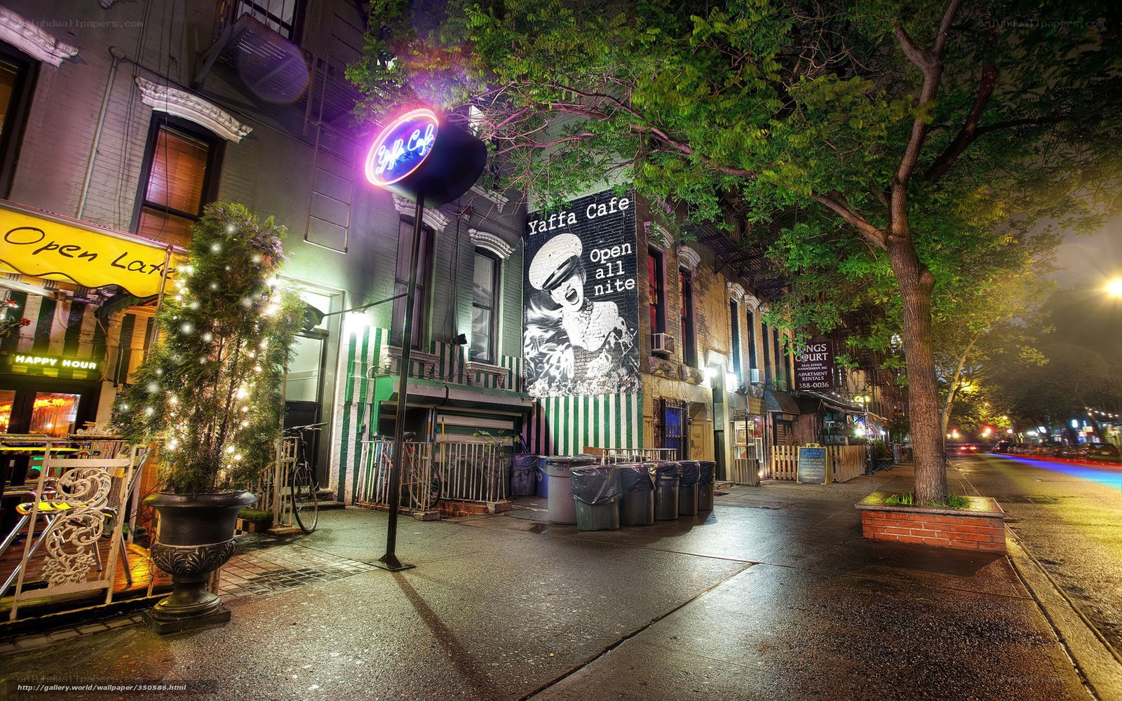 Night scene at Yaffa Cafe