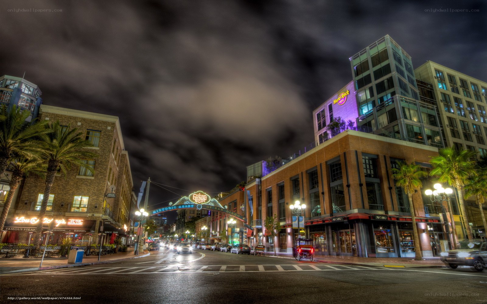 Night scene in San Diego