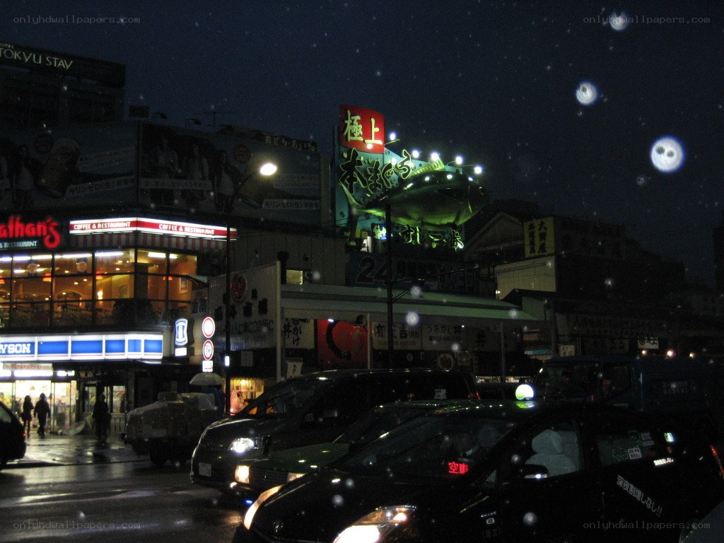 night scene in tokyo