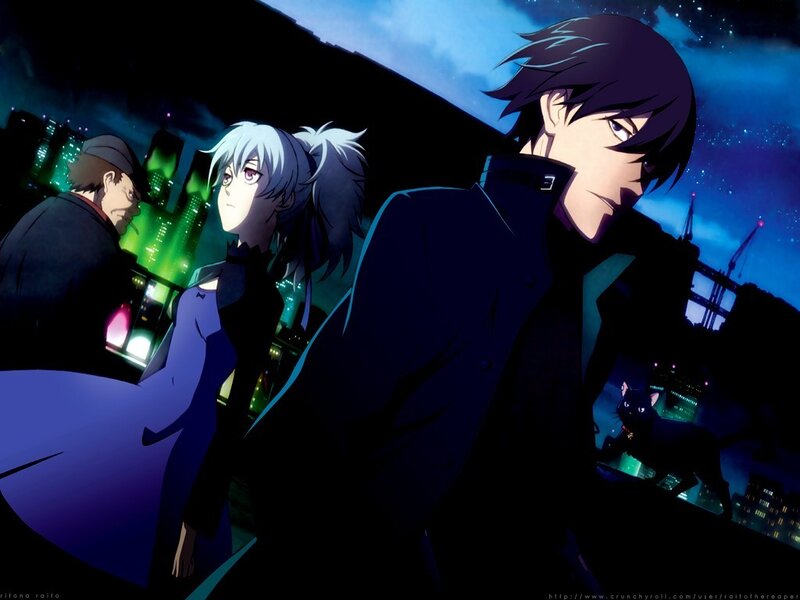 Night scene with anime characters