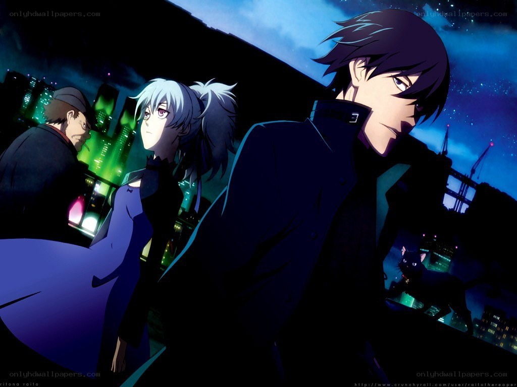 Night scene with anime characters