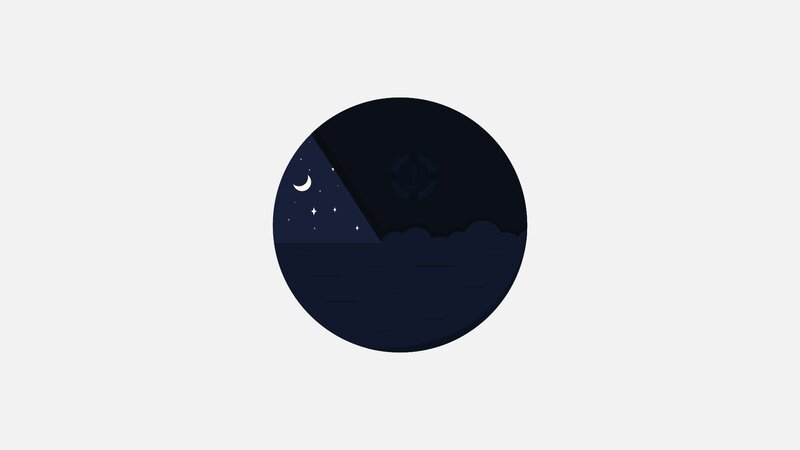 Night Sea with Moon